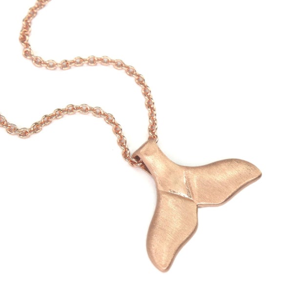 Whale Fluke Necklace in Rose Gold Carousel 2