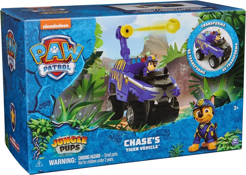 Paw Patrol: Jungle Pups - Chase's Tiger Vehicle Carousel 2