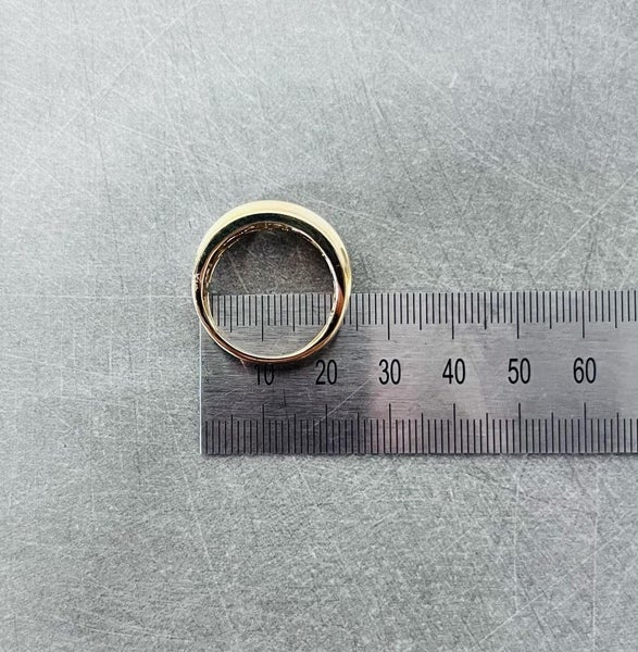 Men's Ring 14kt Yellow Gold & Rhodium Carousel 6