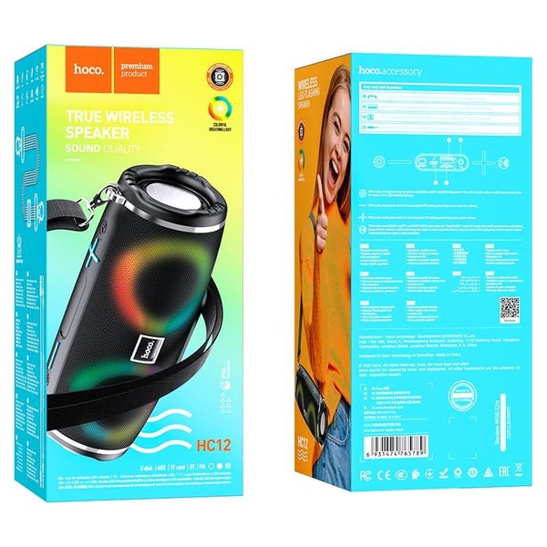 Hoco HC12 10W Premium Bluetooth Speaker w/ Light + Strap Carousel 2