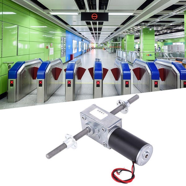 gear motor Worm Gear Motor Double Shaft Coaxial M8 Thread Speed Reduction 2435 Carousel 5