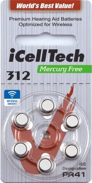 iCellTech 312 Hearing Aid Batteries x 60 Carousel 1