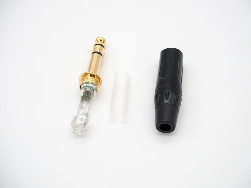 Gold Plated Metal 6.35mm/1/4'' TRS Stereo Jack Plug QT201G (PC-41) Carousel 2