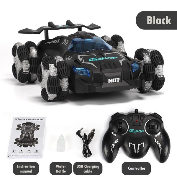 High-Speed Drift Racing Car, Dual Remote Control Electric Toy, Black Carousel 1