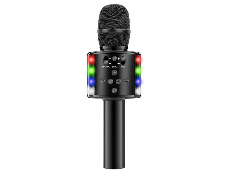 Wireless Bluetooth Karaoke Microphone Speaker Handheld Mic USB Player Black Carousel 2