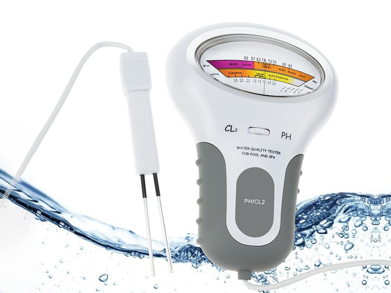 Water Quality Tester Swimming Pool Kit Digital PH Meter Chlorine Level Monitor Carousel 1