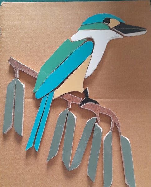 kingfisher(kotare) mosaic tile inlay Carousel 1