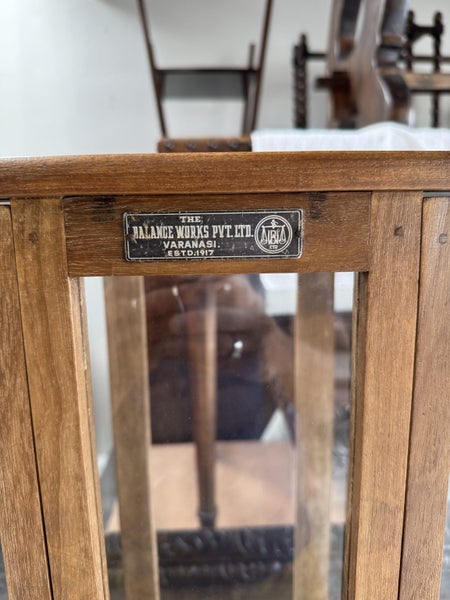Vintage Indian Timber Frame Glass Case Carousel 19