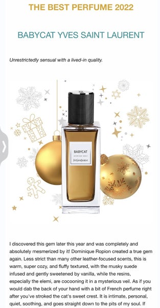 BABYCAT YSL SALE Authentic Unisex spicy vanilla fragrance a 3ml decant62863869368450113