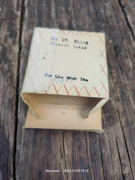 Unused Vintage 18mm Typewriter Ribbon No.25 Blue Heavily Inked - Use with Mafi ! Carousel 3