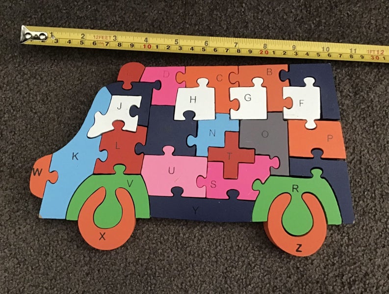 Wooden Alphabet truck - 26 piece (2 sided - numbers on other side) Carousel 3