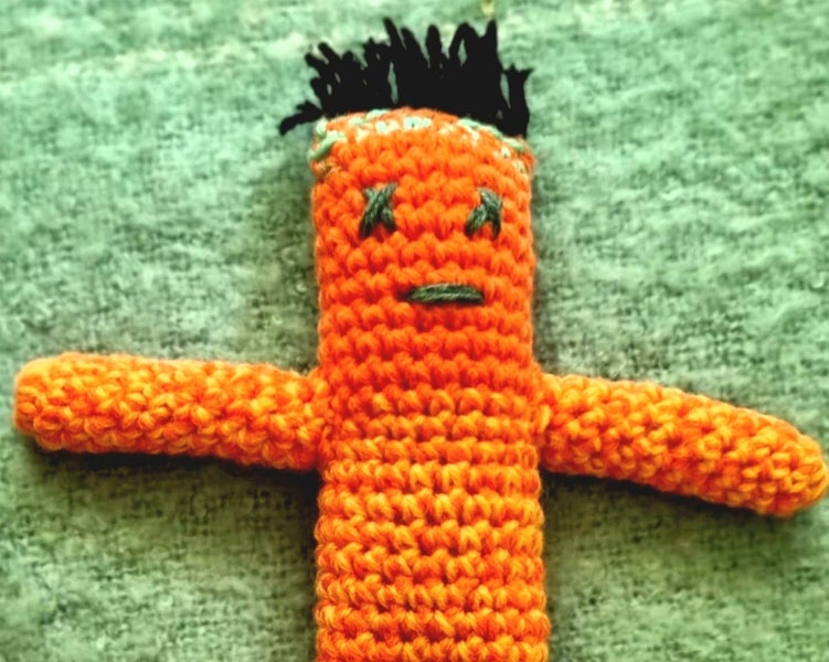Hand crochet Dammit Doll Carousel 1