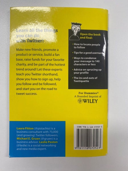 Twitter for Dummies - X for Dummies - Fitton, Gruen, Poston - ***BRAND NEW*** Carousel 2
