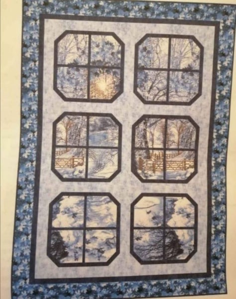 Winter Retreat Quilt Kit Carousel 1