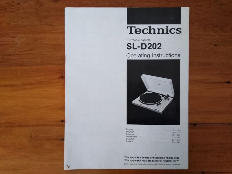 Technics SL-D202 Turntable Operating Instructions manual Carousel 2