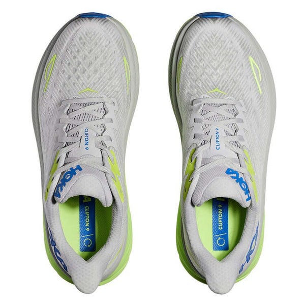 Hoka Clifton 9 Mens Running Shoes - White/Blue Carousel 2
