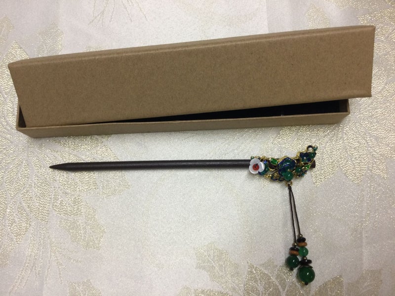 Authentic Chinese Hair Stick - Green Carousel 1