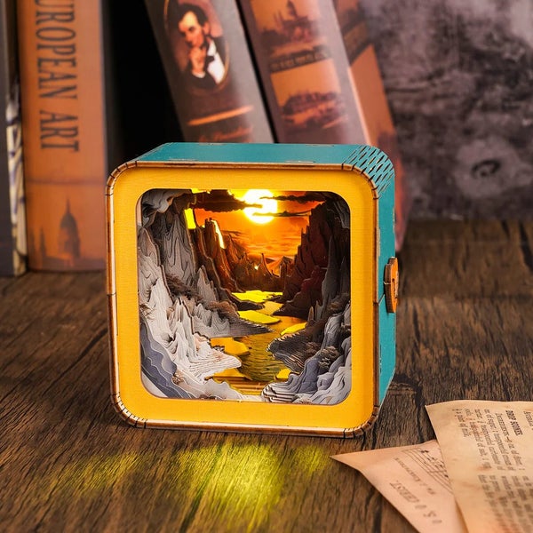Woodbests - Long River Sunset Kit - 3D Wooden Puzzle Night Light Carousel 2