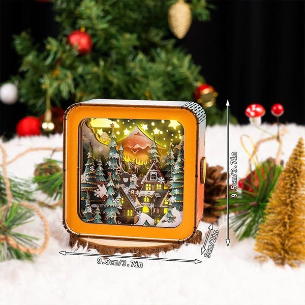 Woodbests - Warm Christmas Eve Kit - 3D Wooden Puzzle Night Light Carousel 2