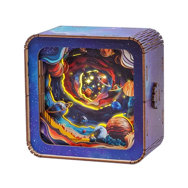 Woodbests - Cosmic Odyssey Kit - 3D Wooden Puzzle Night Light Carousel 8