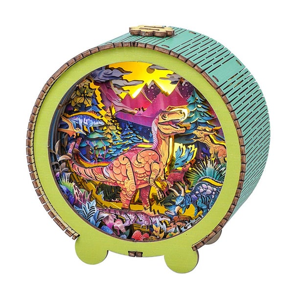 Woodbests - Volcano Dinosaur Kit - 3D Wooden Puzzle Night Light Carousel 8