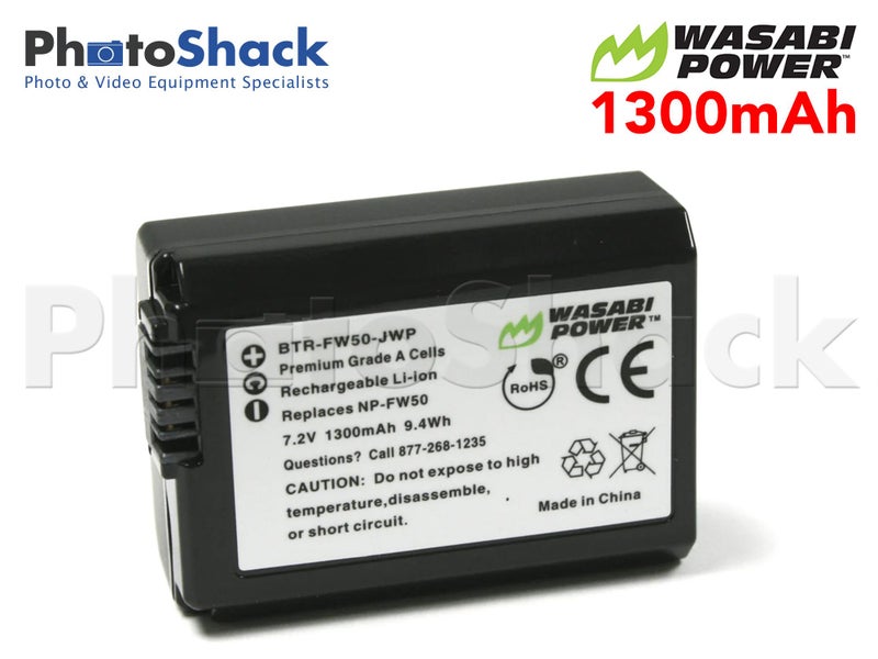 NP-FW50 Battery for Sony - Wasabi Power Carousel 1