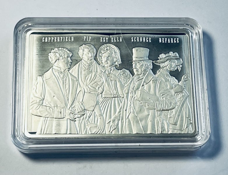 2015 1 oz Niue DICKENS colored .999 Silver BU bar Carousel 2