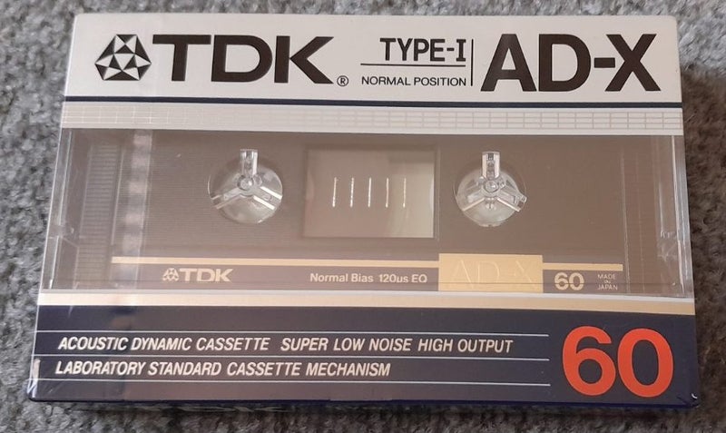Outstanding 1986! 1 x TDK AD-X 60 Blank Audio Cassette Tape -Japan sealed/new Carousel 1