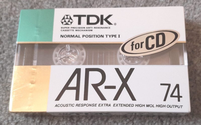 SUPER FERRIC! 1 x TDK AR-X 74 Blank Audio Cassette Tape -Japan sealed/new Carousel 1