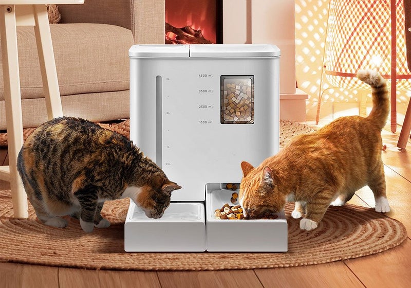 PetScene Automatic Cat Feeder Waterer Set Smart Pet Dog Food Water Dispenser Carousel 2