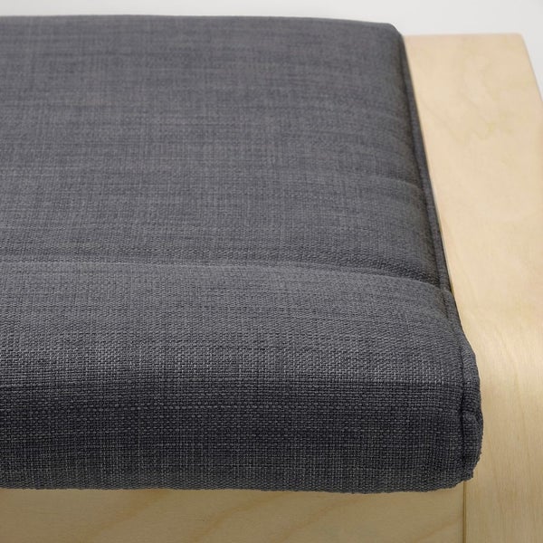 POANG Footstool cushion, Skiftebo dark grey, Cosy? Solved by Idiya! Carousel 3