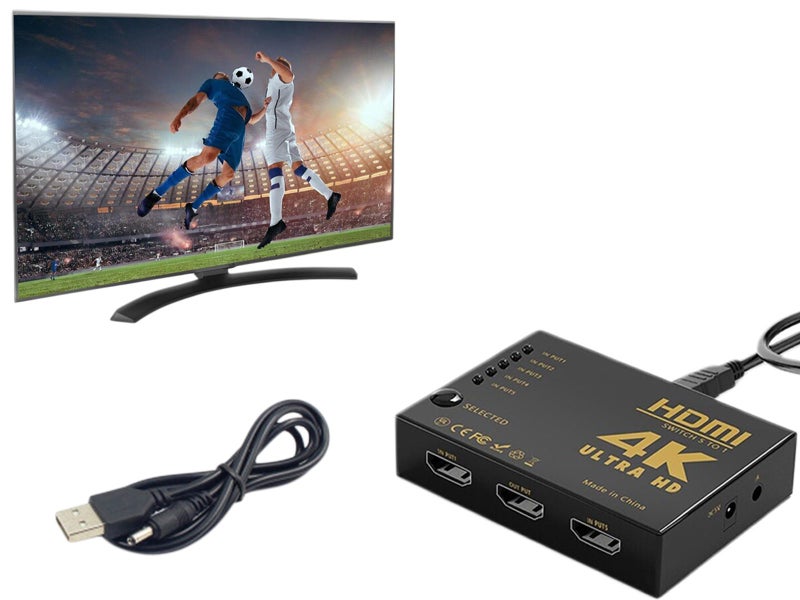 5 Way HDMI Splitter 4K Ultra HD 1 In 5 Out HDMI Switch Splitter HDTV Auto Carousel 1