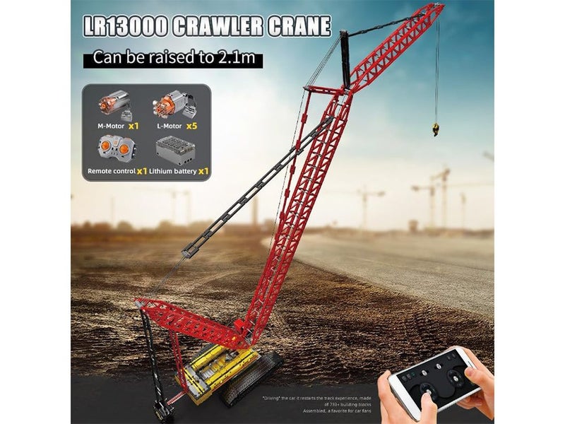 Technology Crawler Crane Building Block Kit, RC Tower Crane, Heavy Duty Crawler Carousel 2