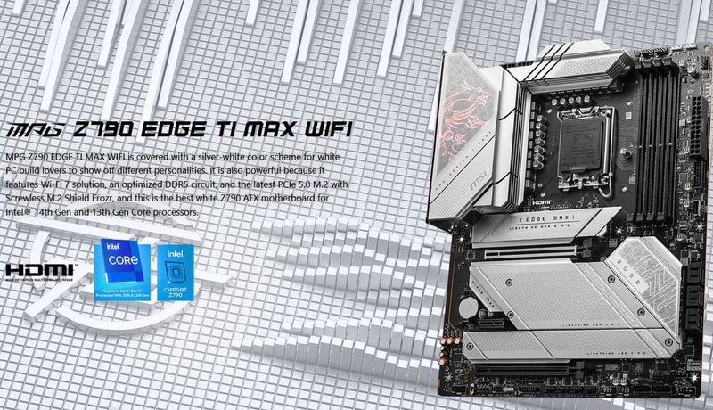 afterpay - MSI MPG Z790 EDGE TI MAX DDR5 INTEL Z790 DDR5 ATX LGA1700 Carousel 1
