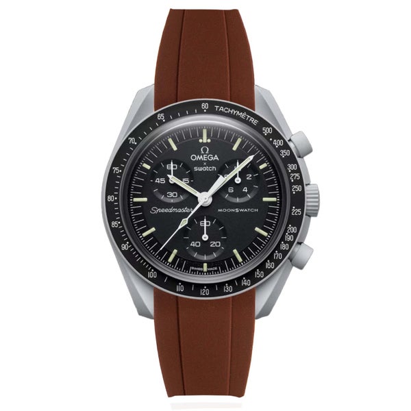 Curved End Rubber Quick Release Strap for Omega x Swatch MoonSwatch Mission t... Carousel 1