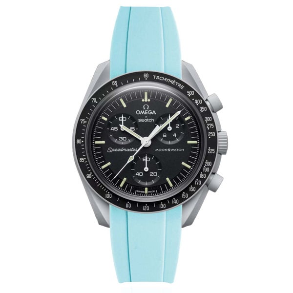Curved End Rubber Quick Release Strap for Omega x Swatch MoonSwatch Mission t... Carousel 1
