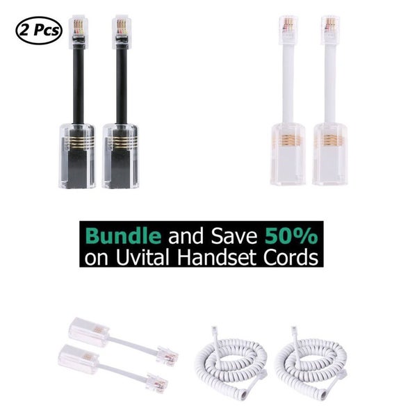2Pack Telephone Handset Cord Detangler 360 Extended Rotating Phone Cord Wire ... Carousel 2