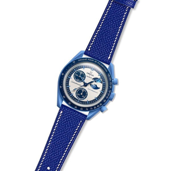 Epsom Leather Watch Band for Omega x Swatch Moonswatch - Mission to the Super... Carousel 2