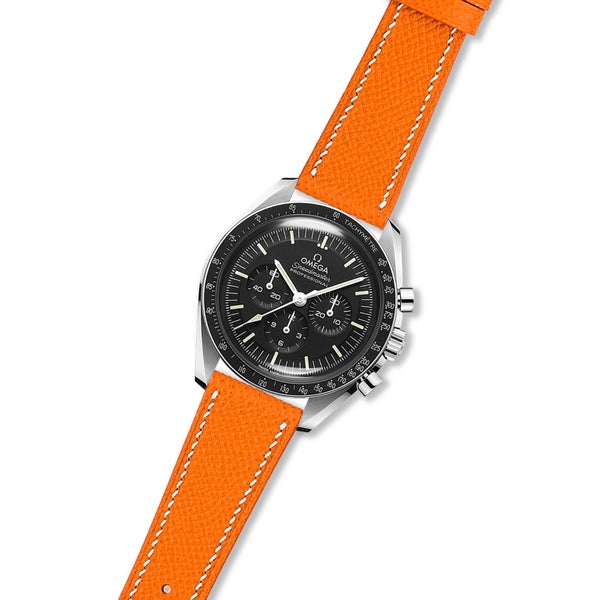 Epsom Leather Watch Band for Omega Speedmaster Moonwatch - Quick-Release - Wi... Carousel 11