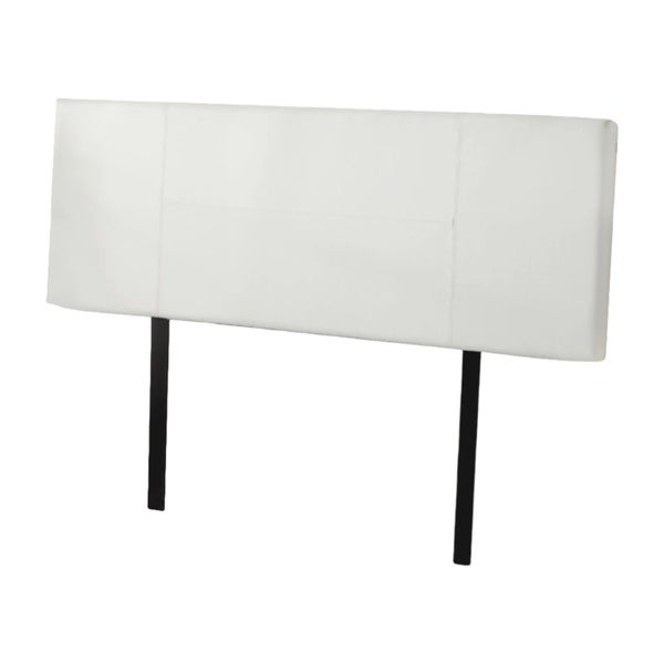PU Leather Double Bed Headboard Bedhead - White Carousel 2
