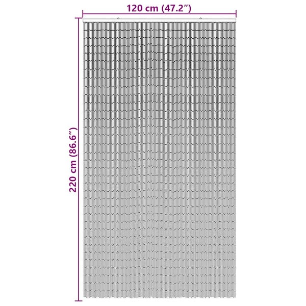 Insect Door Curtain Dark Grey 120X220 Cm Bamboo Aboiapo Carousel 2