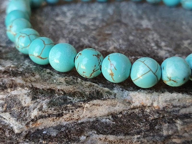 TURQUOISE CRYSTAL BEADED BRACELET TRUTH PEACE and HEALING (NZ MADE) Afterpay Carousel 1