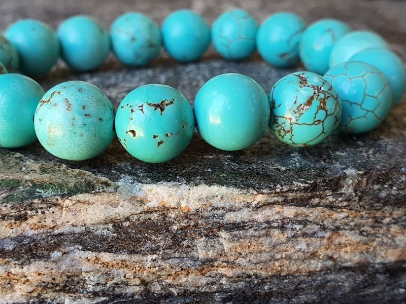 TURQUOISE CRYSTAL BEADED BRACELET TRUTH PEACE and HEALING (NZ MADE) Afterpay Carousel 1