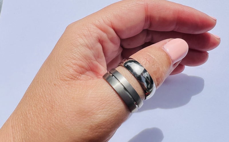Two Titanium Men's Wedding Bands - RETAIL TOTAL $1,208 - Lot ZJ 122 Carousel 2