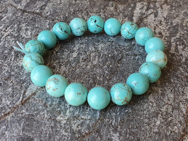 TURQUOISE CRYSTAL BEADED BRACELET TRUTH PEACE and HEALING (NZ MADE) Afterpay Carousel 2