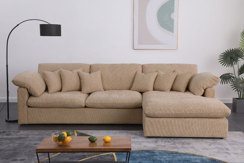 CORTLAND Fabric Sectional Sofa - Chaise Facing Right Carousel 1