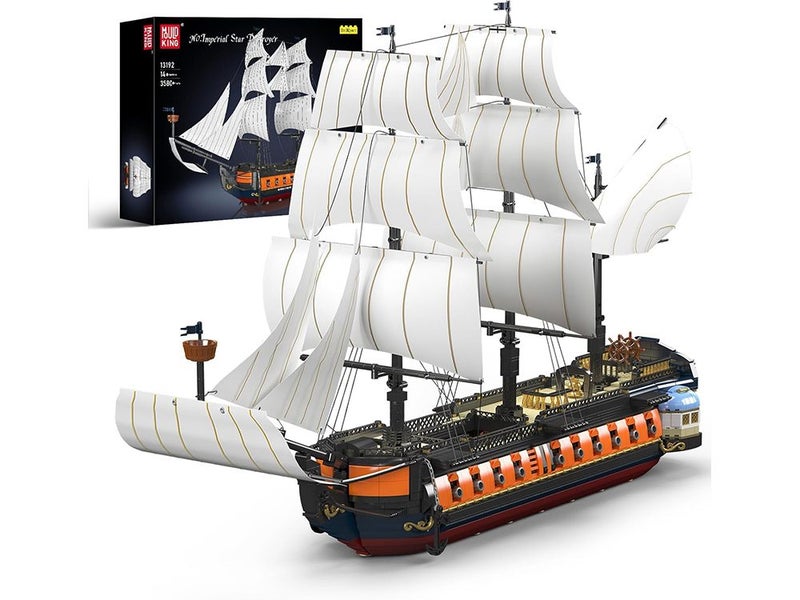 MOC Imperial Star Destroyer Sailboat Model Construction Set to Build, Toys Gift Carousel 1