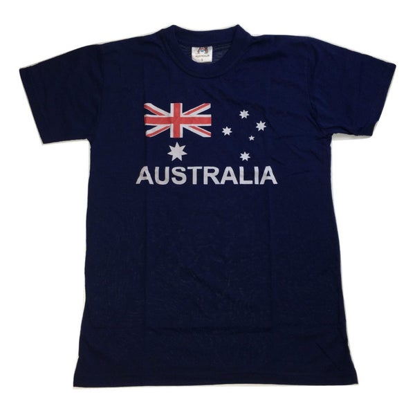 Adult AUSTRALIAN T Shirt Australia Day 100% COTTON Souvenir Tee Top Flag - Blue Carousel 1