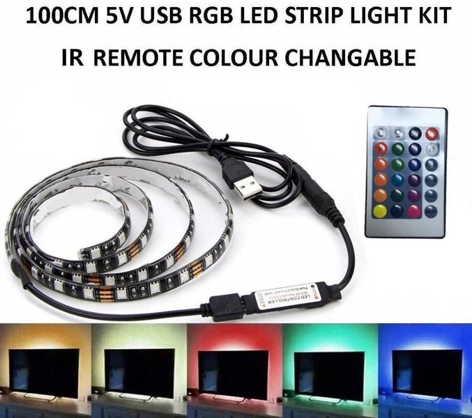 DC 5V 5050 RGB LED Strip Light TV Back Lighting Kit Carousel 2