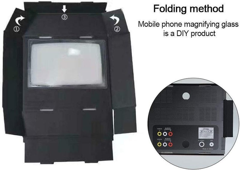 Hands DIY Retro TV Mobile Phone Holder Screen Magnifier HD Screen Amplifier St Carousel 2